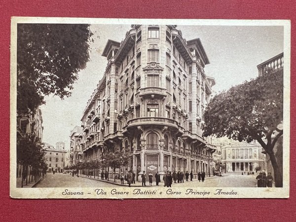 Cartolina - Savona - Via Cesare Battisti e Corso Principe … | Immagine Gallery 2