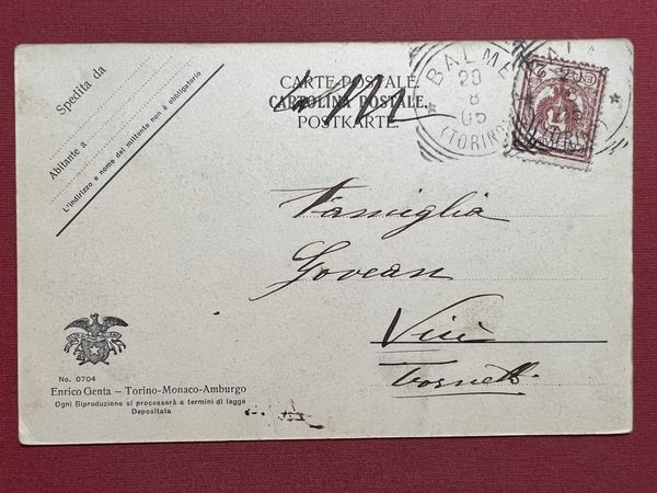 Cartolina - Alta Montagna - Contemplazione del Ghiacciaio e Ciamarella … | Immagine Gallery 1