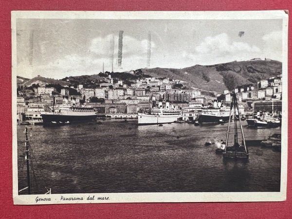 Cartolina - Genova - Panorama dal Mare - 1941 | Immagine Gallery 2