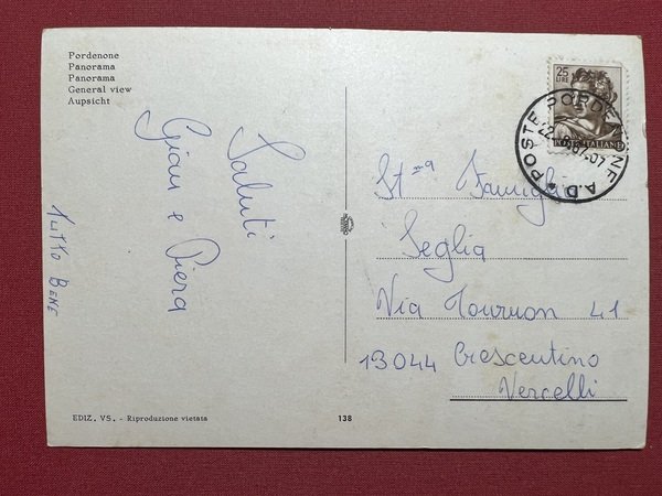 Cartolina - Pordenone - Panorama - 1967 | Immagine principale