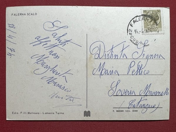 Cartolina - Falerna Scalo ( Catanzaro ) - 1974 | Immagine principale