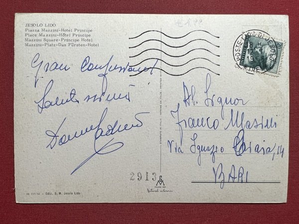 Cartolina - Jesolo Lido ( Venezia ) - Piazza Mazzini … | Immagine principale