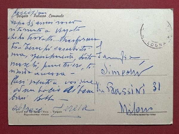 Cartolina - Vergato ( Bologna ) - Palazzo Comunale - … | Immagine principale