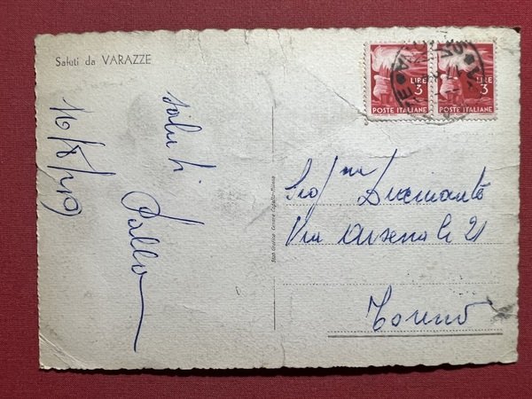 Cartolina - Varazze - Corso Matteotti - 1949 | Immagine principale