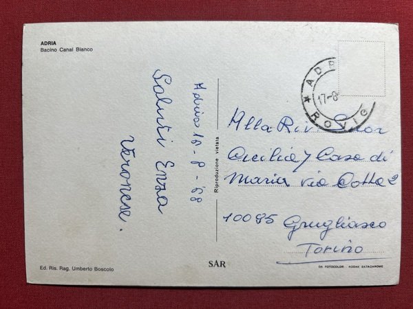 Cartolina - Adria ( Rovigo ) - Bacino Canal Bianco … | Immagine principale
