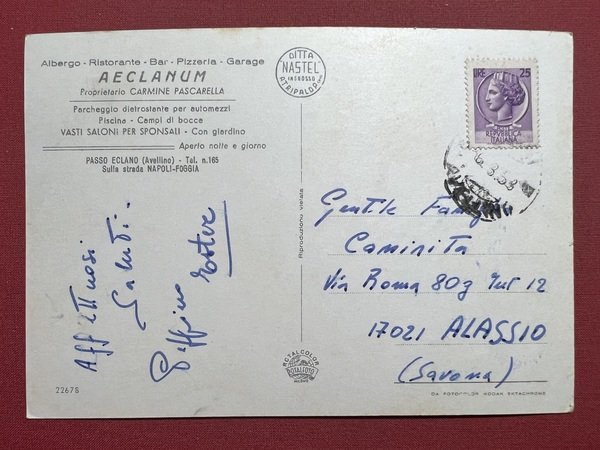 Cartolina - Albergo Ristorante Aeclanum - Passo Eclano ( Avellino … | Immagine principale