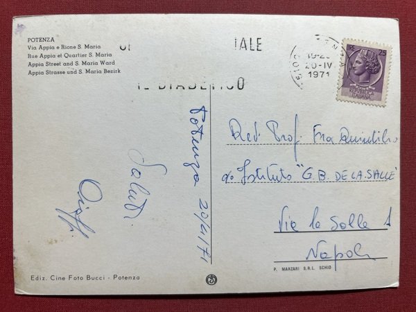 Cartolina - Potenza - Via Appia e Rione S. Maria … | Immagine principale