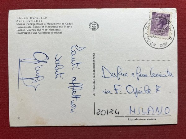 Cartolina - Balze - Zona Turistica - Chiesa Parrocchiale e … | Immagine principale