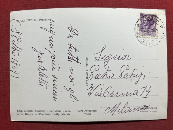 Cartolina - Roccalvecce ( Viterbo ) - Panorama - 1969 | Immagine principale