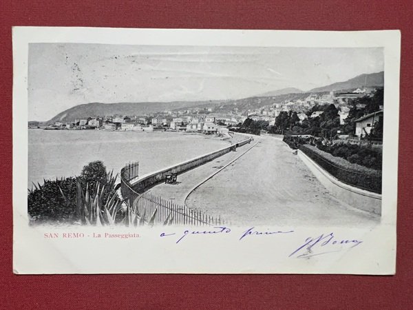 Cartolina - Sanremo - La Passeggiata - 1903 | Immagine Gallery 2