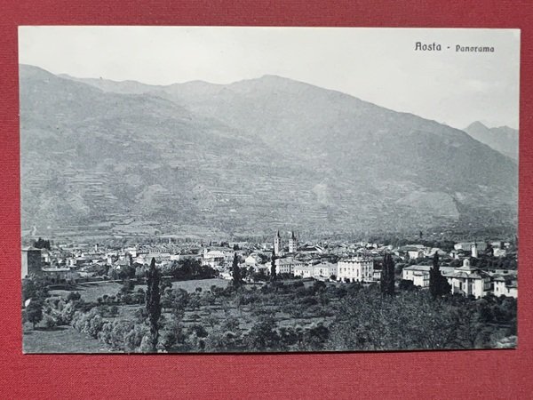 Cartolina - Aosta - Panorama - 1915 ca. | Immagine principale