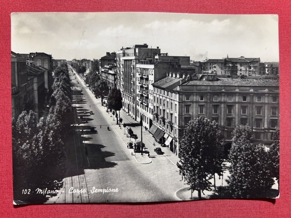 Cartolina - Milano - Corso Sempione - 1950