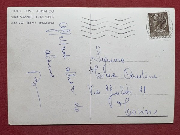 Cartolina - Hotel Terme Adriatico - Viale Mazzini - Abano …