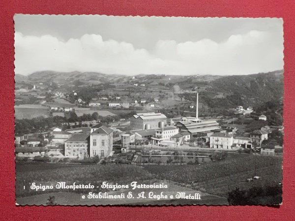 Cartolina - Spigno Monferrato ( Alessandria ) - Stazione Ferroviaria …