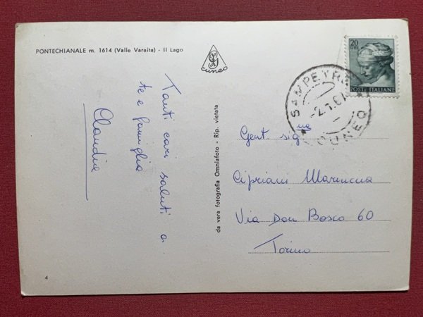 Cartolina - Pontechianale ( Cuneo ) - Valle Varaita - …