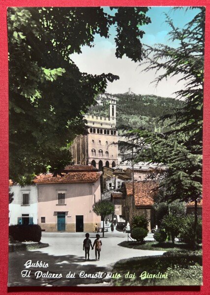 Cartolina - Gubbio ( Perugia ) - Il Palazzo dei …