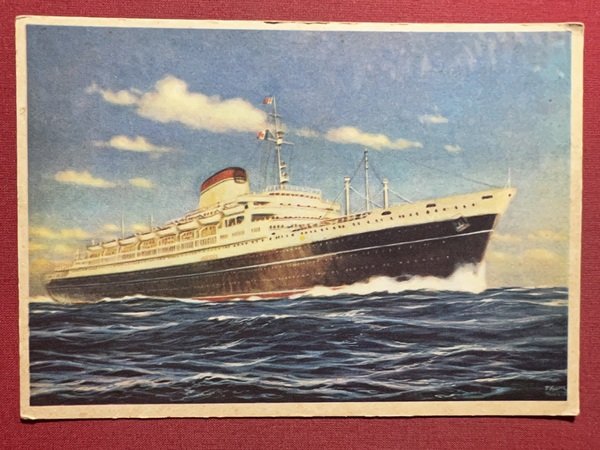 Cartolina - Turbonave Cristoforo Colombo - Turbonave Andrea Doria - …