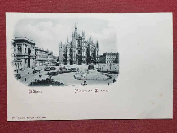 Cartolina - Milano - Piazza del Duomo 1900 ca.