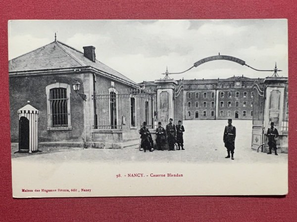Cartolina - Francia - Nancy - Caserne Blandan - 1900 …