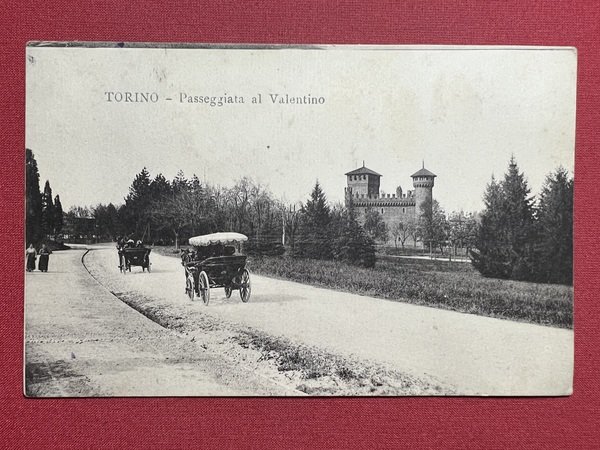 Cartolina - Torino - Passeggiata al Valentino - 1916
