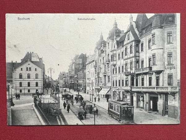 Cartolina - Germania - Bochum - Bahnhofstrasse - 1906
