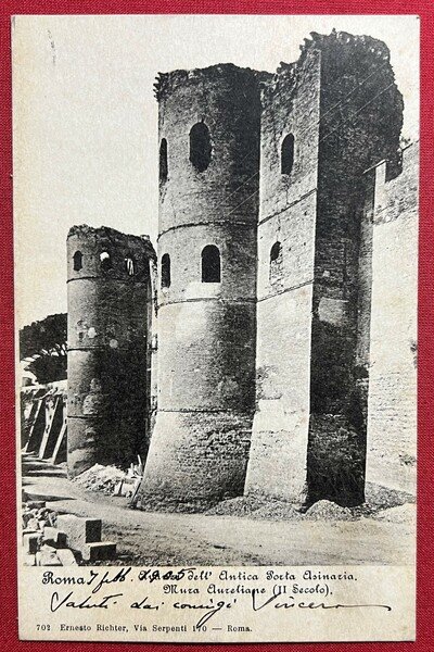 Cartolina - Roma - Antica Porta Asinaria - Mura Aureliane …