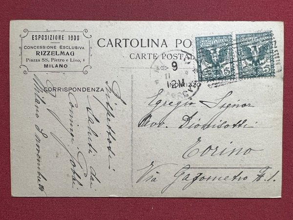Cartolina - Esposizione 1906 - Il Cairo a Milano