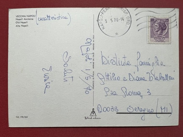 Cartolina - Vecchia Napoli - Mercato - 1970
