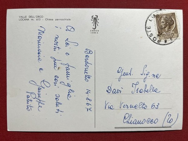 Cartolina - Valle dell'Orco - Locana - Chiesa Parrocchiale - …