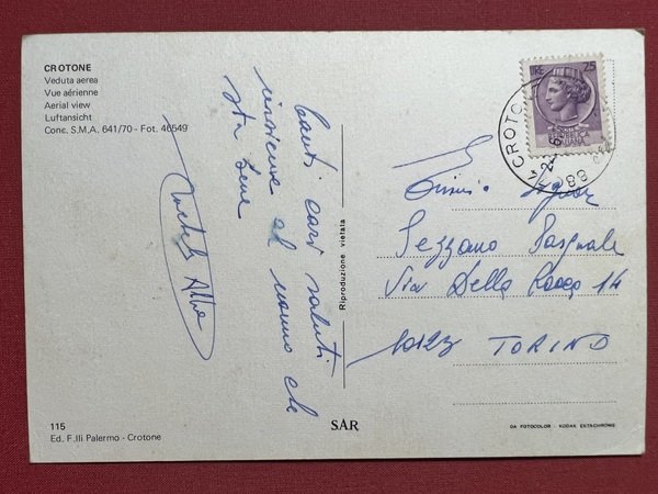 Cartolina - Crotone - Veduta Aerea - 1971