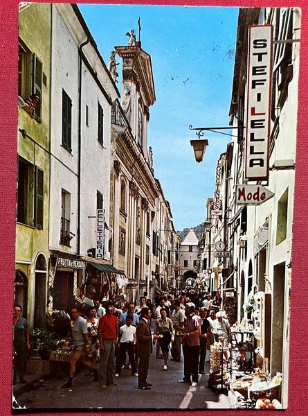 Cartolina - Borghetto S. Spirito - Via Roma - 1972