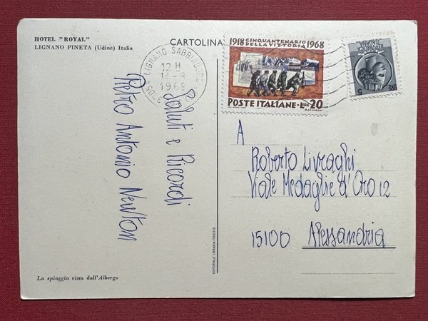 Cartolina - Hotel Royal - Lignano Pineta ( Udine ) …