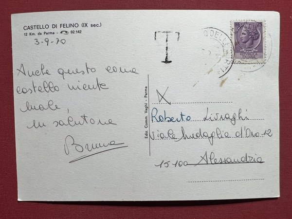 Cartolina - Castello di Felino ( Parma ) - 1970