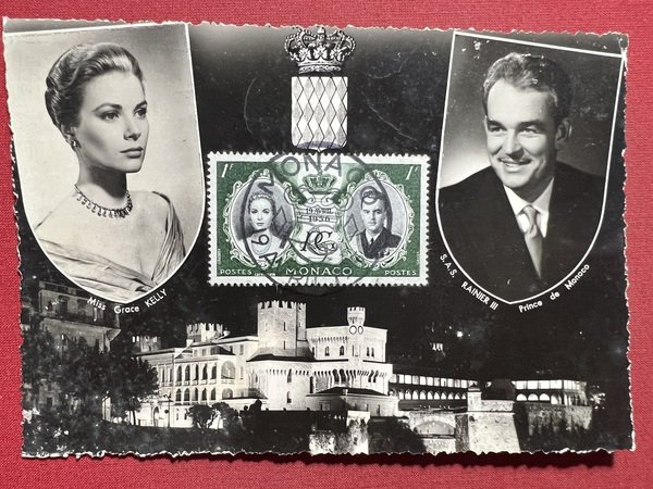 Cartolina - Miss Grace Kelly e S.A.S. Rainier III Prince …