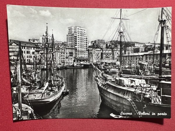 Cartolina - Savona - Velieri in Porto - 1955 ca.