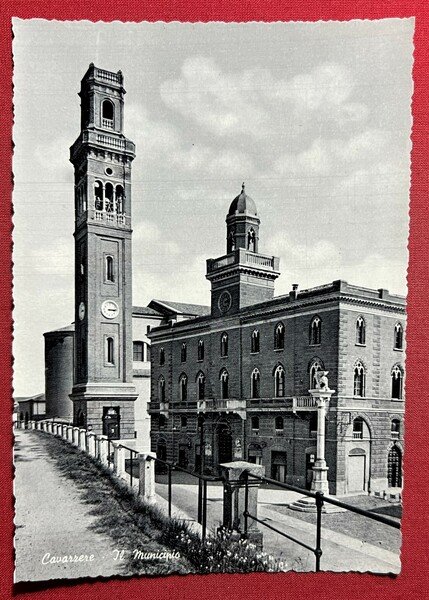 Cartolina - Cavarzere ( Venezia ) - L'Hotel de Ville …