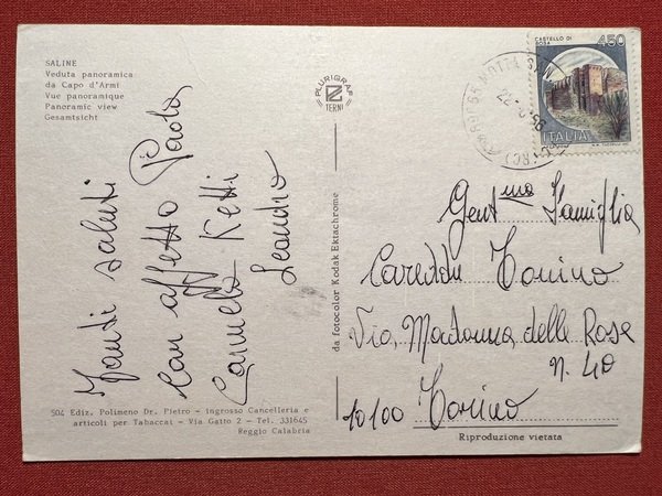 Cartolina - Saline - Veduta Panoramica da Capo d'Armi - …