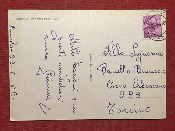Cartolina - Crissolo ( Cuneo ) - Alta Valle Po …
