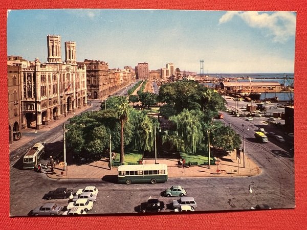 Cartolina - Cagliari - Via Roma e Giardinetti - 1966