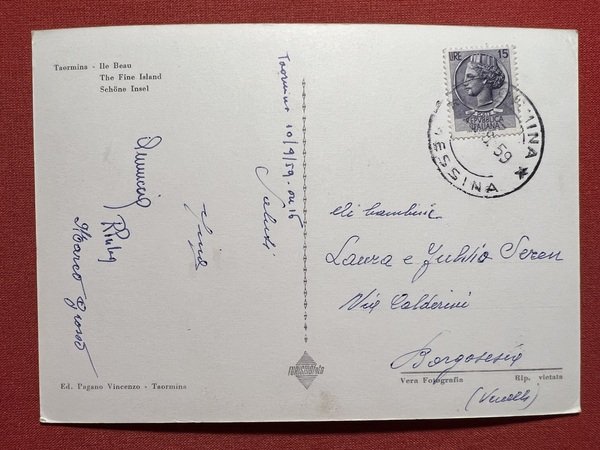 Cartolina - Taormina ( Messina ) - Isola Bella - …