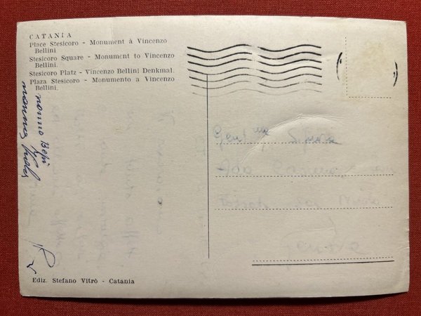 Cartolina - Catania - Piazza Stesicoro - Monumento e V. …