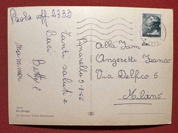 Cartolina - Pinarella di Cervia ( Ravenna ) - Pensione …