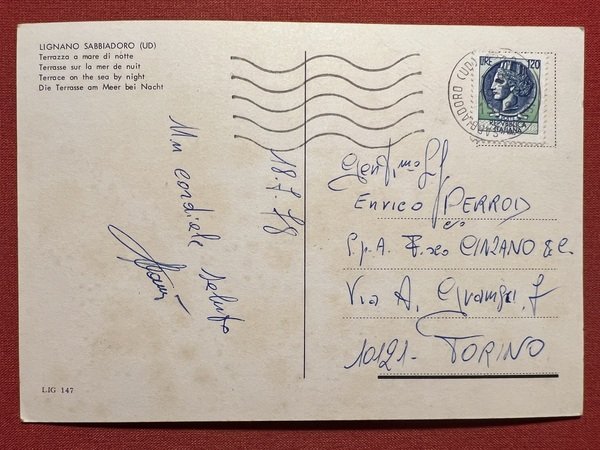 Cartolina - Lignano Sabbiadoro ( Udine ) - Terrazza a …