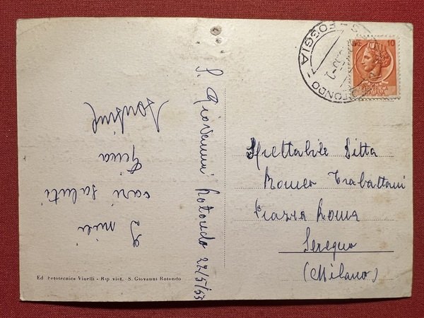 Cartolina - Padre Pio da Pietrelcina - 1955