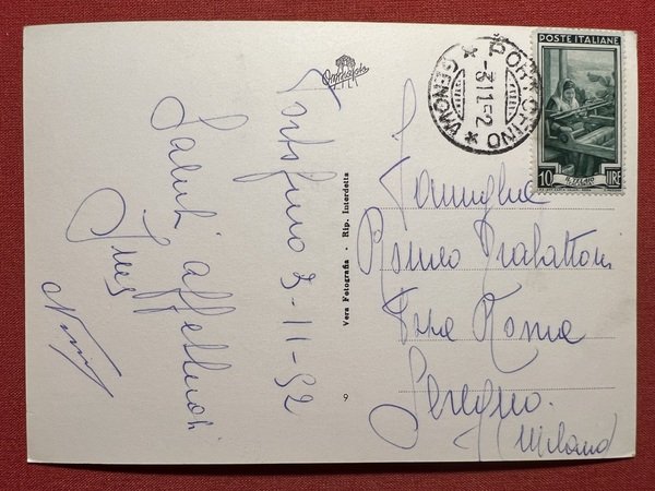 Cartolina - Portofino ( Genova ) - Panorama - 1952