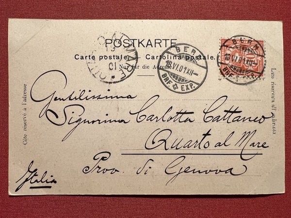 Cartolina - Svizzera - Bern - Eisenbahnbrücke - 1901