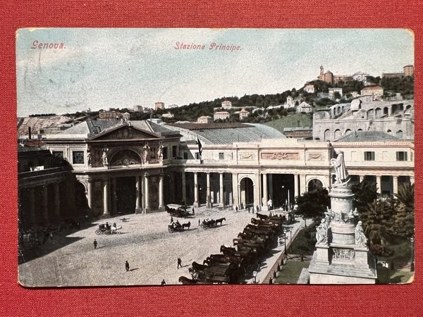 Cartolina - Genova - Stazione Principe - 1910