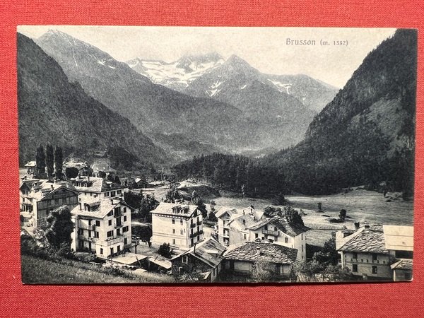 Cartolina - Brusson - Panorama - 1932
