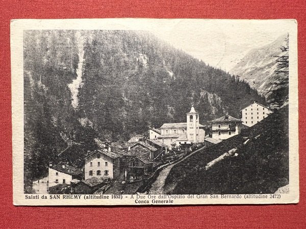 Cartolina - Saluti da Saint Rhemy - Conca Generale - …