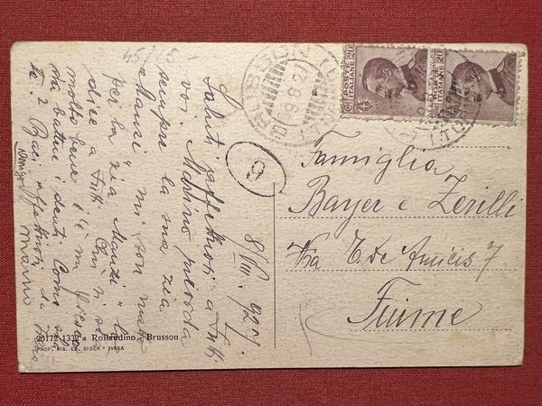 Cartolina - Brusson - Castello Graine e Becca Torche - …